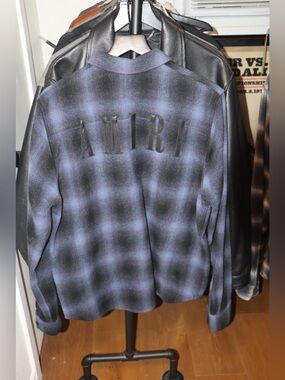 AMIRI Leather Print Flannel
